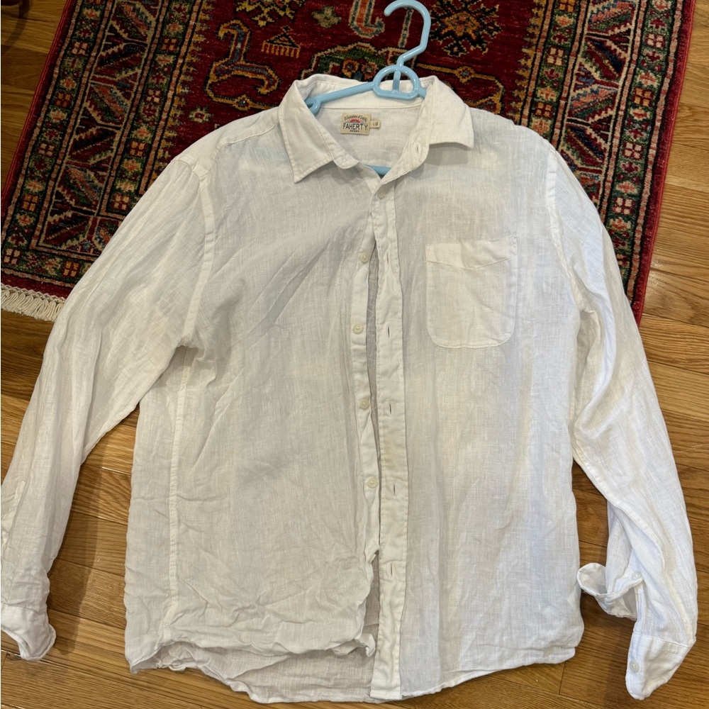 Faherty Linen Shirt XL